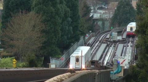 Vancouver Skytrain Stock Footage 7744923