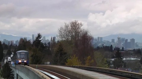 Vancouver Skytrain Stock Footage 7745068
