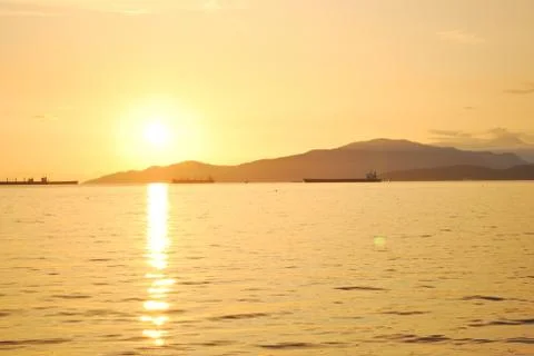 Vancouver Sunset 2 Stock Photos