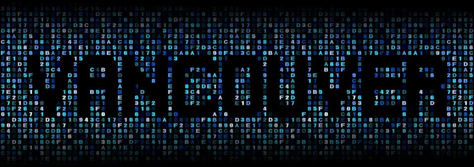 Vancouver text on hex code illustration Stock Illustration