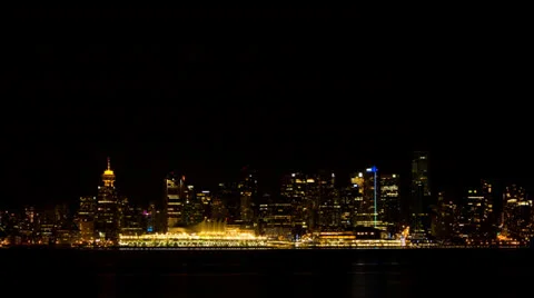Vancouver time laps Night Stock Footage 24257859