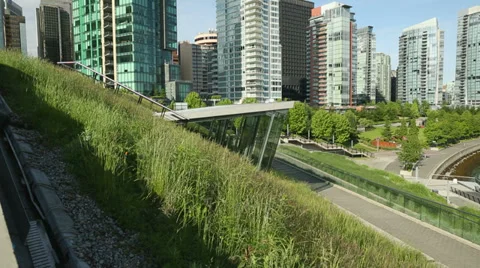 Vancouver Towers, Green Roof Stock Footage
