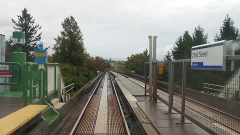 Vancouver Train Time Lapse 4K Stock Footage 81532586