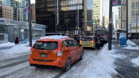 Vancouver Winter Scenes Downtown Stock Footage 167751642