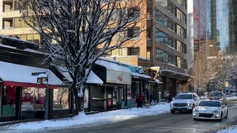 Vancouver Winter Scenes Downtown Stock Footage 167751679