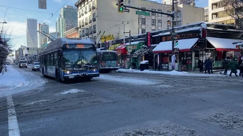 Vancouver Winter Scenes Downtown Stock Footage 167751687
