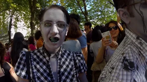 Vancouver Zombie walk Stock Footage 45487447