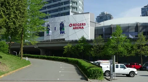 Vancouver's Rogers Arena side view Stock Footage