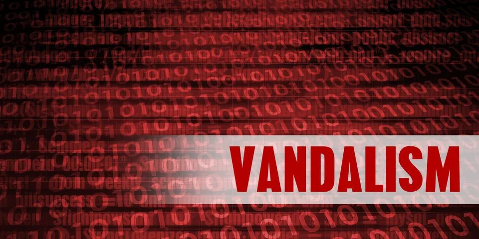 Vandalism Security Warning Stock Illustration
