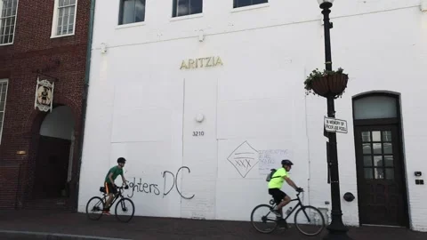 A vandalized building in Washington, DC Stock Footage 131690813