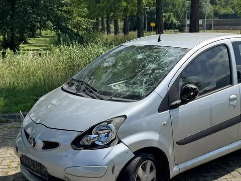 Vandalized car Stock Photos