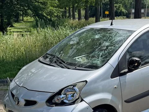 Vandalized car Stock Photos