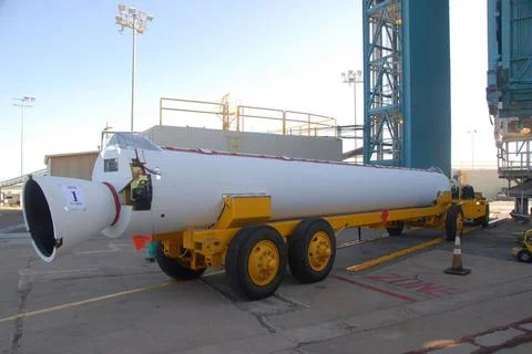 VANDENBERG AIR FORCE BASE, Calif. -- A second solid rocket motor, or SRM, ... Stock Photos