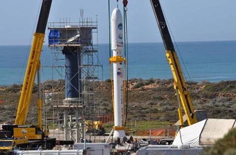 VANDENBERG AIR FORCE BASE, Calif. -- On Launch Complex 576-E at Vandenberg... Stock Photos