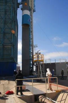 VANDENBERG AIR FORCE BASE, Calif. - At Space Launch Complex 2 at Vandenber... Stock Photos