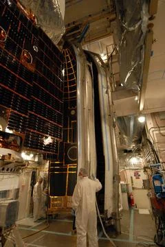 VANDENBERG AIR FORCE BASE, Calif. -- Inside the mobile service tower at NA... Stock Photos