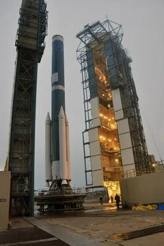VANDENBERG AIR FORCE BASE, Calif. At Space Launch Complex 2 on Vandenberg ... Stock Photos
