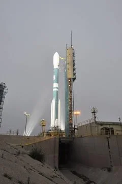 VANDENBERG AIR FORCE BASE, Calif. The United Launch Alliance Delta II rock... Stock Photos