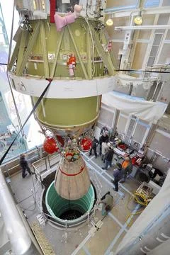 VANDENBERG AIR FORCE BASE, Calif. The second stage of the Delta II rocket ... Stock Photos