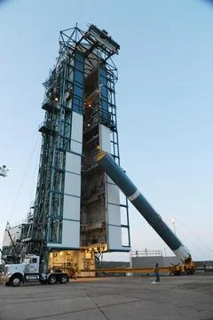 VANDENBERG AIR FORCE BASE, Calif.  The United Launch Alliance Delta II rock.. Stock Photos