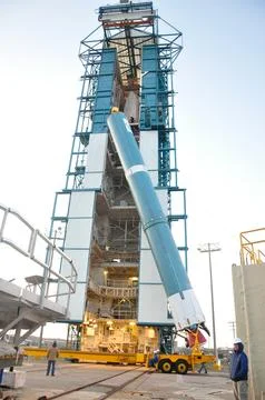 VANDENBERG AIR FORCE BASE, Calif.  The United Launch Alliance Delta II rock.. Stock Photos