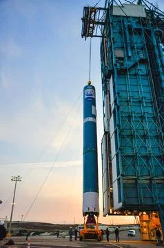 VANDENBERG AIR FORCE BASE, Calif.  The United Launch Alliance Delta II rock.. Stock Photos