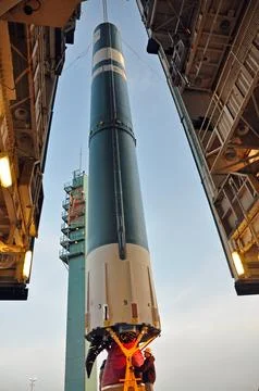 VANDENBERG AIR FORCE BASE, Calif.  The United Launch Alliance Delta II rock.. Stock Photos