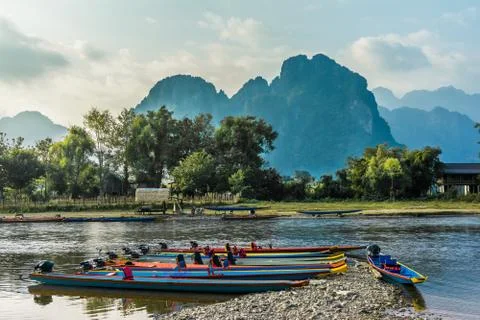 Vang vieng 写真素材