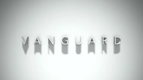 Vanguard 3D title animation with shadows on a white background Stock Footage 297795978