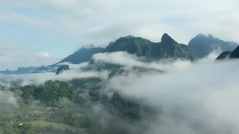 VangVieng Mountain Stock Footage 147904620