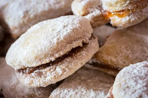 Vanilice, Serbian bite-sized small Vanilla cookies Stock Photos