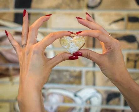 Vanilice, Serbian bite-sized small Vanilla cookies Stock Photos