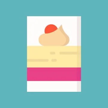 Vanilla and raspberry Moouse Dessert in shot glass, sweets and pastry set, fl Stock Illustration