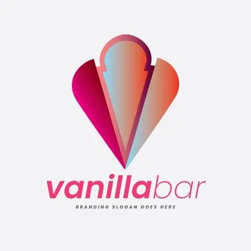 Vanilla Bar Logo Illustrazione stock