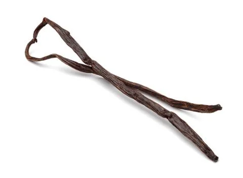 Vanilla beans isolated on white Stock Photos