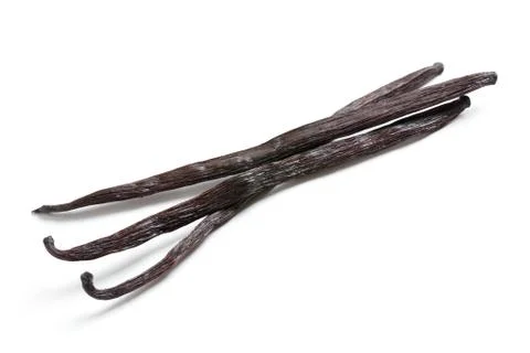 Vanilla beans on white background Foto stock