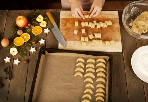 Vanilla biscuits are prepared 写真素材