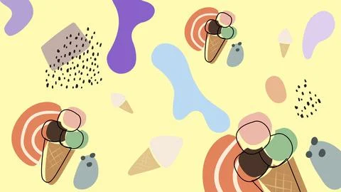 Vanilla Chocolate Chip Ice Background Stock Illustration