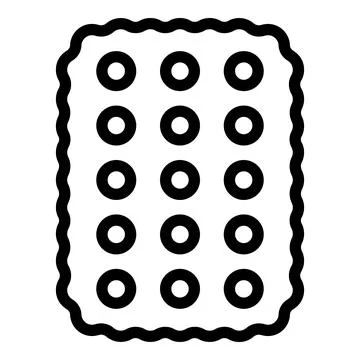 Vanilla cracker icon outline vector. Healthy cake イラスト素材