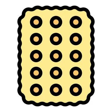 Vanilla cracker icon vector flat イラスト素材