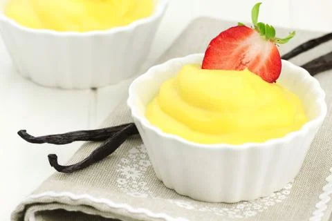 Vanilla cream Stock Photos