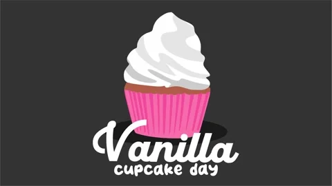 Vanilla Cupcake Day with Delicious Cupcake Day Stock Footage 293670384