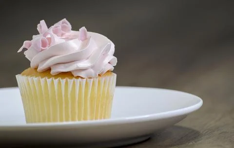 Vanilla cupcake Stock Photos