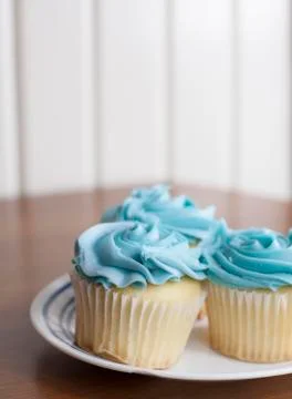 Vanilla Cupcakes Stock Photos