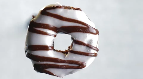 Vanilla Dip Donut Stock Footage 42710509