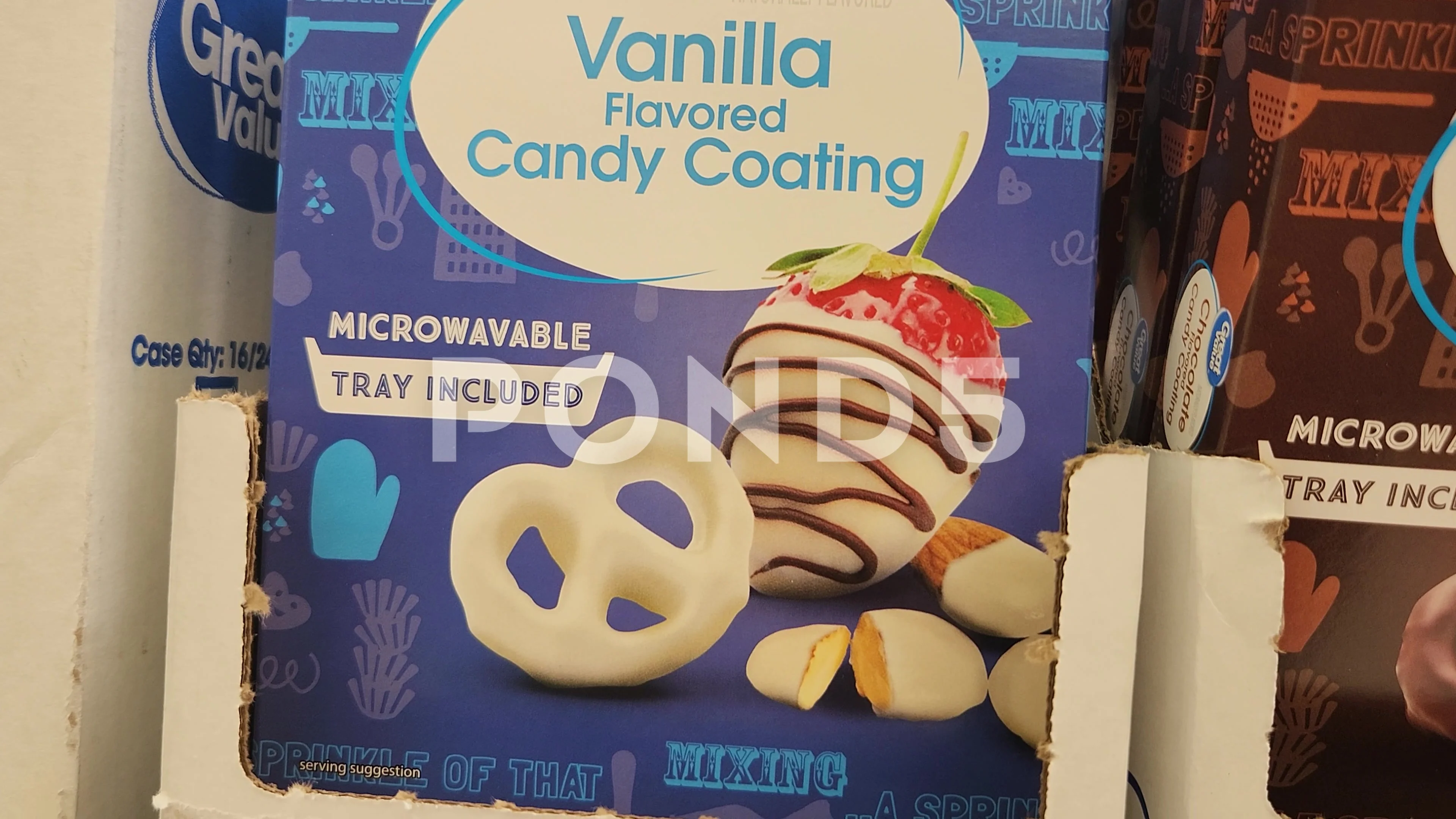 Vanilla Flavor Candy Coating Grocery, Stock Video
