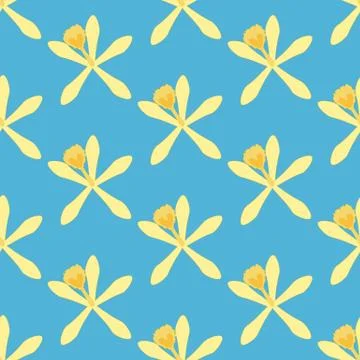 Vanilla flower pattern Stock Illustration