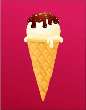 Ice cream cone or cornet as brittle cone-shaped Vector Image