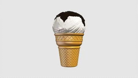 Vanilla Ice Cream Cone Stock Footage 308022475