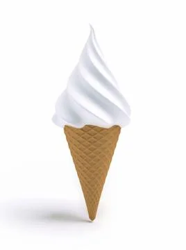 Vanilla ice cream 库存插图